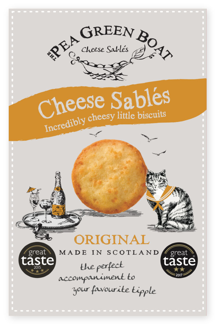 A box of our cheese sables