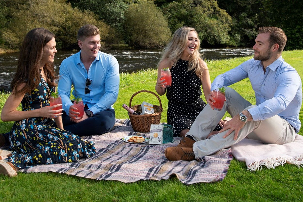 A picnic where our Cheese Sables are being enjoyed