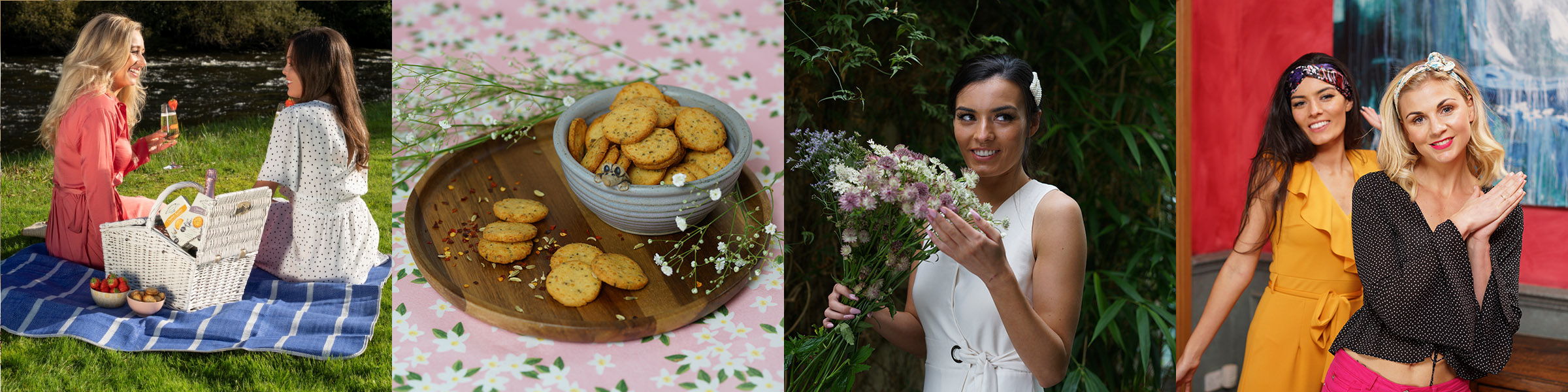 An Assortment of photos highlighting our Cheese Sables being enjoyed